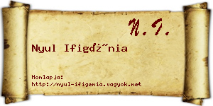 Nyul Ifigénia névjegykártya